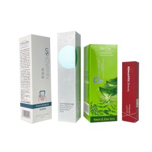 OEM White Foldable Cardboard Boxes Spot UV Cosmetic Paper Box