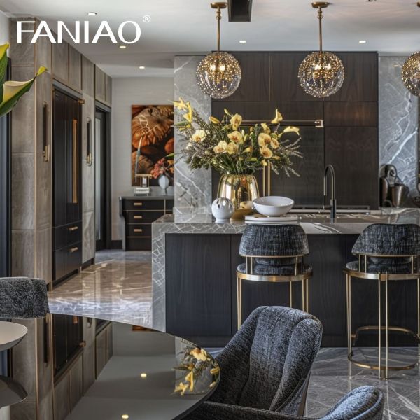 Modern Luxury Ready To Assemble Interior Furniture Flat Pack Cabinet Design Cupboard Kitchen Cabinets