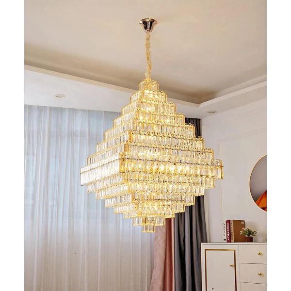 Buy Hardwired Hanging Iron Chandelier Ceiling Crystal Chandelier at wholesale prices