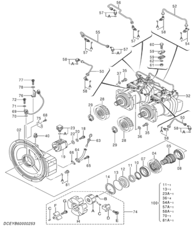 3033593 Pump Transmission Cover For HITACHI EX300-5 ZX330-G Excavator Parts
