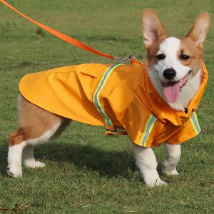China Waterproof Windproof Rainproof Reflective Design Poncho Pu Dog Clothes on sale