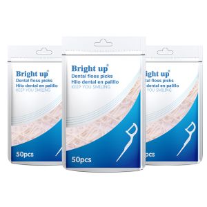 Clean Teeth Dental Floss Toothpick Disposable Biodegradable Floss Picks OEM