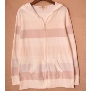 Ladies zipper hoody sweaters