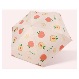 Anti UV Folding 190T Pongee Mini Capsule Umbrellas With Case