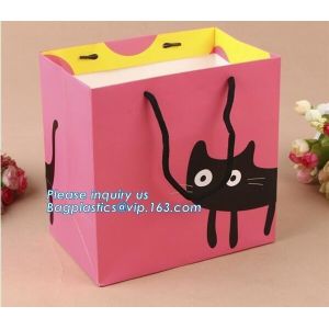 Luxury Paper Gift Carrier Shopping Bag Party Bag with Handles,printed paper