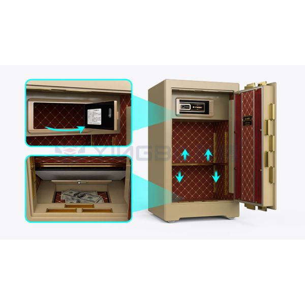 5.5 Cu Ft Dual Alarm Bank Security Safe 126±2kg 4 Open Ways Smart Safe Box YB/ZY-80