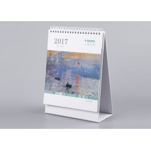 Artistic Kraft Paper Office Desk Calendar Eco Friendly Material For New Year