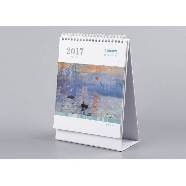 Artistic Kraft Paper Office Desk Calendar Eco Friendly Material For New Year