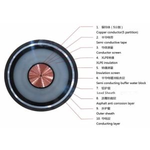 Quality Power Cable Copper Core XLPE Insulated Lead Sheath and PVC Outer Sheath High Voltage Ca for sale