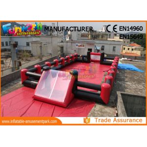 Fireproof Inflatable Soap Football Field With Digital Paiting EN71