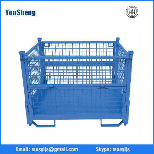 Buy Collapsible Steel Wire Mesh Warehouse Stillage Storage Box at wholesale prices