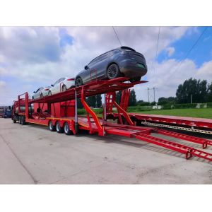 CIMC Stainless Steel 2/3 Axle 8-9 Land Road Car Trailer Semi Carrier Trailer Car
