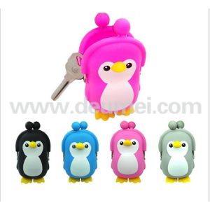 New Arrive 3D Penguin Silicone Coin Bag /Silicon Coin Purse for Christmas