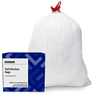 Leak-Proof Clear 4 Gallon Trash Can Liners 100Pk Small Coreless Plastic Garbage