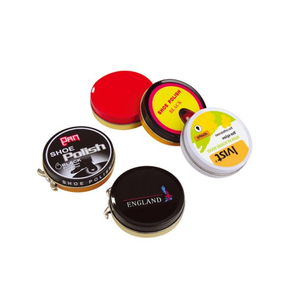 Buy Round Metal Storage Containers Shoe Polish Tin With Different Versions at wholesale prices