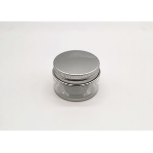 20g Clear PET Cosmetic Cream Jar With Screw Aluminum Cap