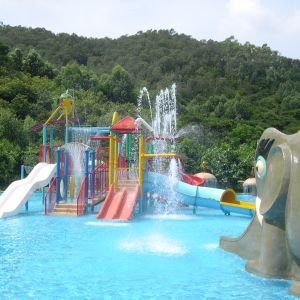 OEM Fiberglass Kids' Water Playground System, Swimming pool Play Equipment