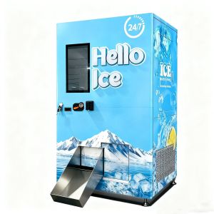 China Haloo Vending Machine Supplier Screen 24 Hour Ice Vending Machine for Automatic Packing Ice ATM Ice Vending Machine on sale