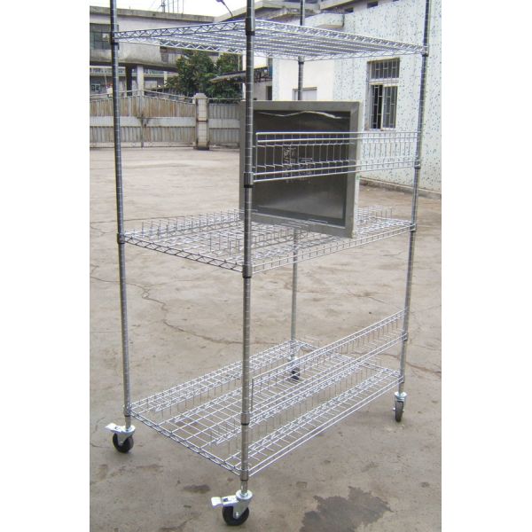 Buy SMT Stencil Turnover PCB Storage Trolley Stainless steel 400mm at wholesale prices