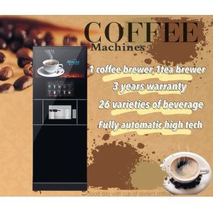 Macas Commercial Coffee Machine with 27inch Touchscreen and Auto Cleaning
