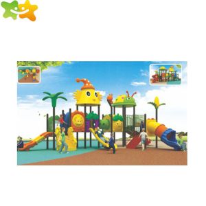 Durable Plastic Playhouse With Slide / Plastic Playsets For Outside Backyard