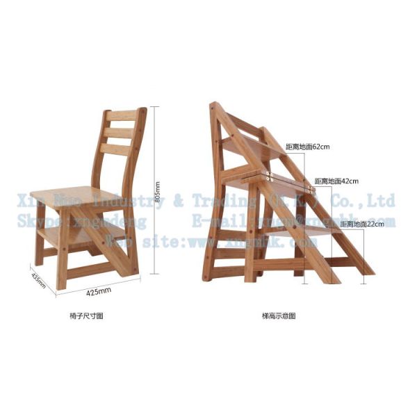 Wooden step ladder, wooden ladder chairs, wooden, wooden chair