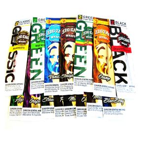 Custom Empty Cigar Roll Wrapper Blunt Resealable k Packaging Bag Wholesale Smell