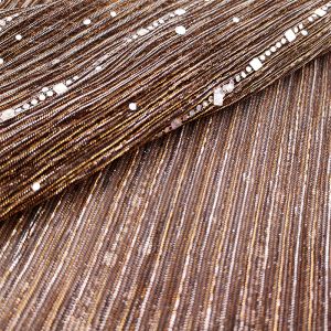 145gsm Knitted Glitter Metallic Sequin Fabric 145cm Evening Dress Material