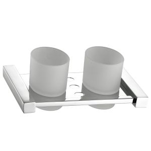 OEM ODM Bathroom Tumbler Holders Wall Mounted Double Toothbrush Holder