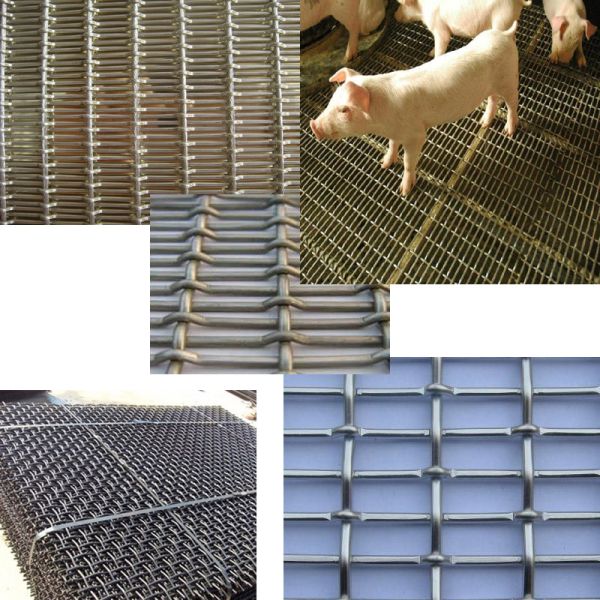 Hot Dipped Galvanized Iron / Stainless Steel Square Crimped Wire Mesh With Solid Structure