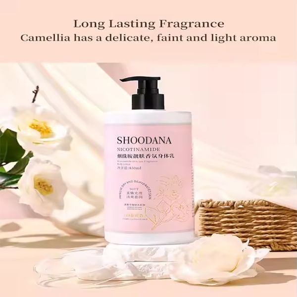 Body lotion application demonstration