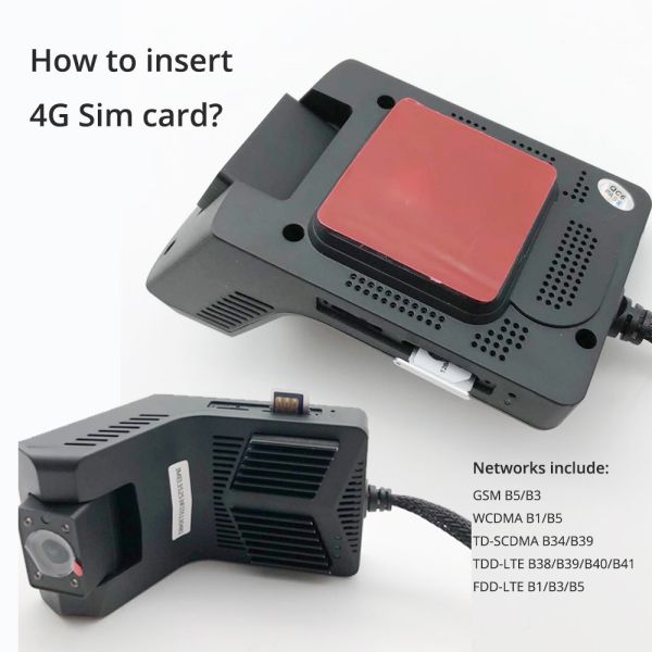 MTK6753 Chip Dual Live 4K GPS Dash Cam For Parked Car Fleet Tracking