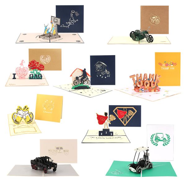 Custom Laser Cut 3d Greeting Cards Popup 150mm X 200mm