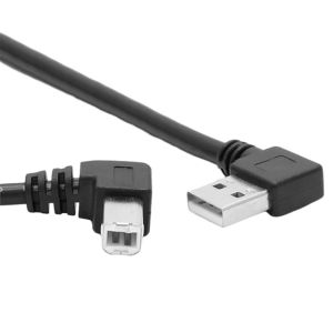 1 Meter USB Printer Data Cable With 90 Degree L Type Dual Right Angle Left Angle