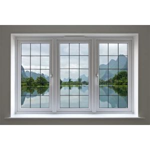 Cheap Security Solid Beveled Single Tempered Glass Outward Swinging Windows