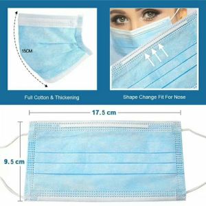 Impermeable 3 Ply Disposable Protective Mask With Latex Free Earloop