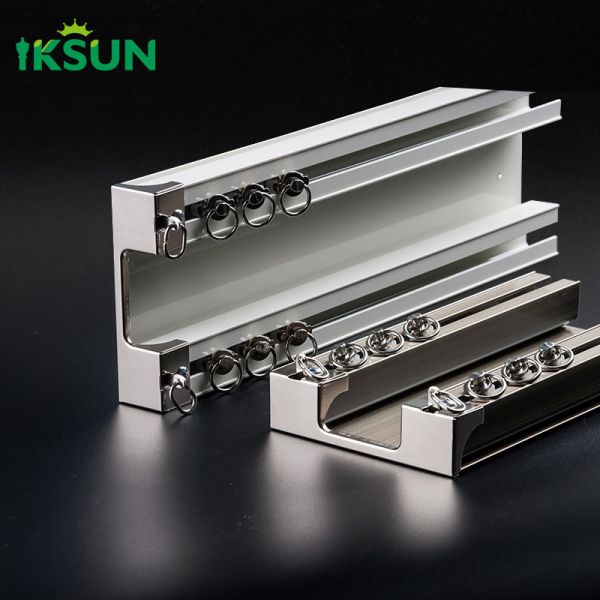 Buy T5 Temper Aluminium Double Curtain Track With Screws Mount at wholesale prices