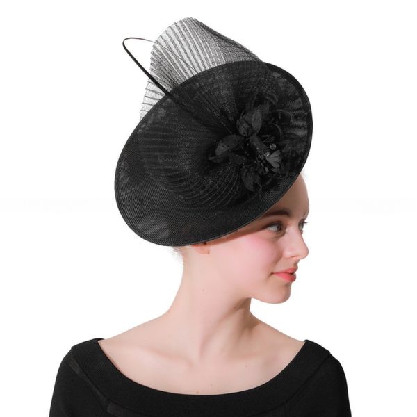 40cm Dyed Sinamay Base and Feather Fascinator Ideal for Customer Requirements