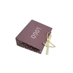 Deluxe Clothes Packaging Gift Bag With Handmade Ribbon Handle and Partone Color CMYK