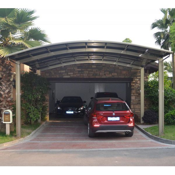 Buy UV Protection Modern Aluminum Polycarbonate Carport With Arched Roof at wholesale prices