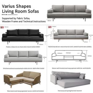 China Various Shapes Living Room Fabric Sofas Supported by Wooden Frame and Technical Instructions on sale