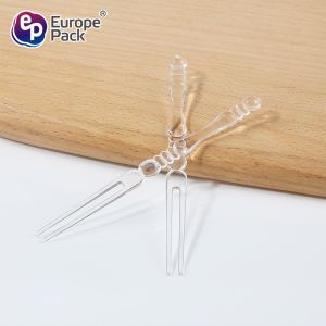 Eco-friendly food grade disposable ps plastic fruits fork