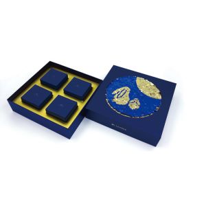 customizable Ivory board Premium Paper Box silver hot stamping