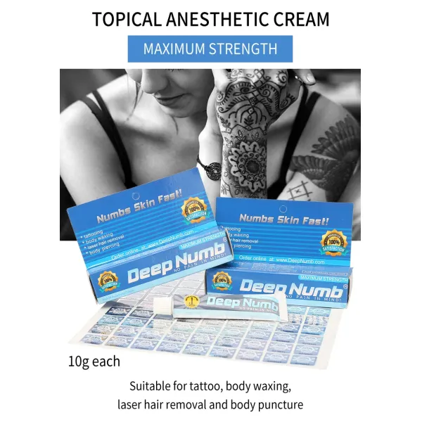 Tattoo Deep Numb Tattoo Numbing Cream Lip Eyeliner Eyebrows Tattoo Piercing Miro-Blading Semi-Permanent Makeup Anesthetic Cream