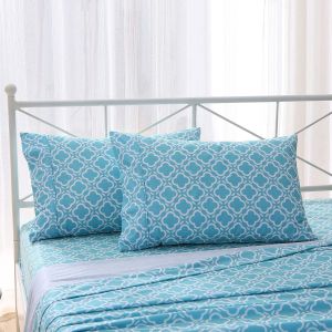 Customized Microfiber Flannel Sheet Set -Luxury Printed 4 Piece Bedding