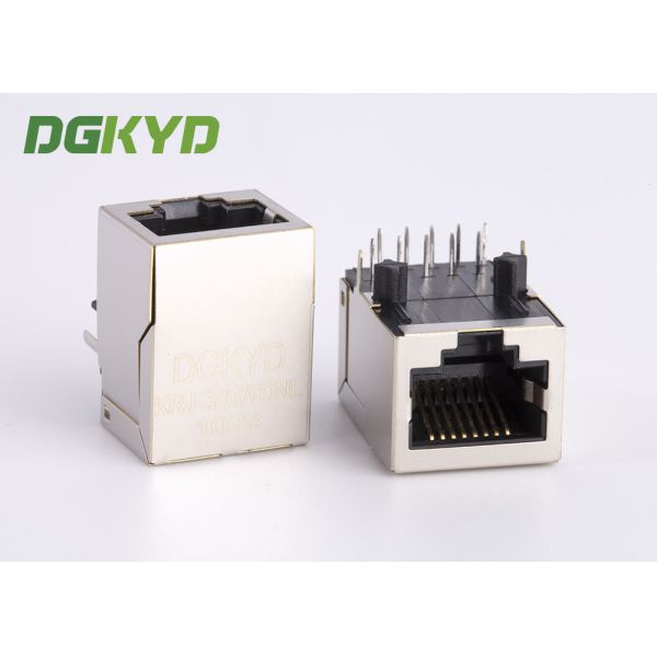 Buy 1 Port cat 6 RJ45 connector modules with internal transformers for Fiber Optic Transceivers at wholesale prices