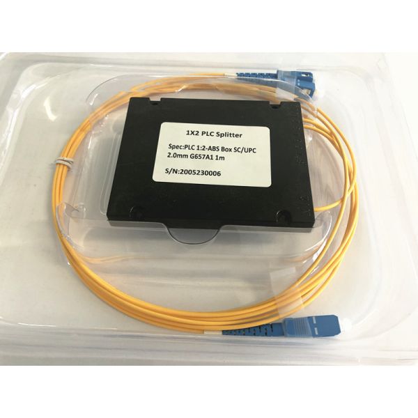 Buy 1x2 ABS Cassette Type SC UPC Fiber Optical PLC Splitter at wholesale prices
