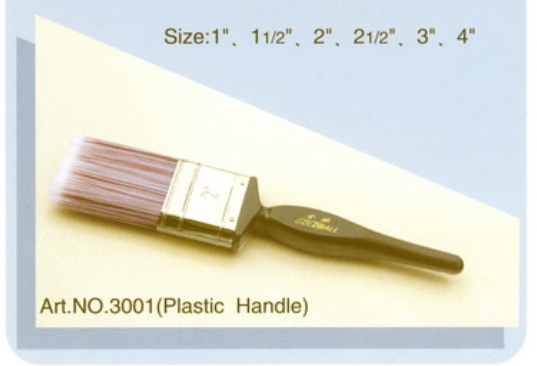 Plastic handle pure natural bristle Chinese bristle synthetic mix paint brush No.3001