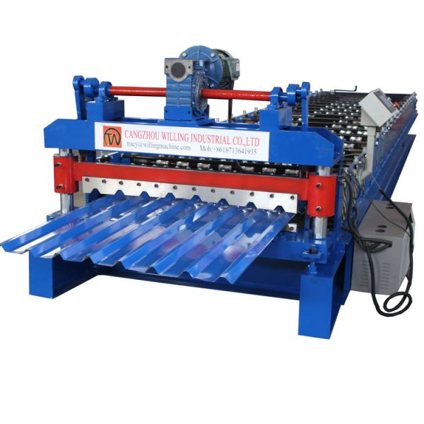 Buy Trapezoidal Profile Ppgi Roof Tile Roll Former Electric Cutting at wholesale prices