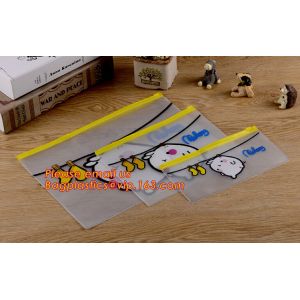 wholesaler PP Plastic poly file folder A4 zipper lock bag with custom printing